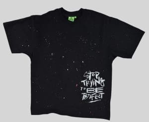 Tricou damă Vibe Negru - Stop trying to be perfect